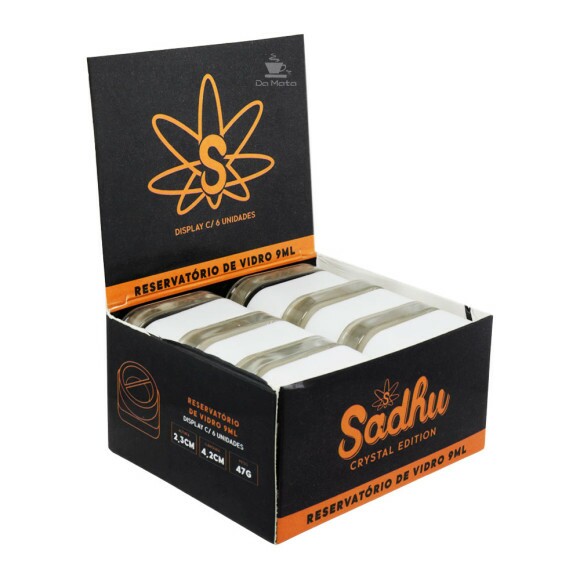 Caixa de Slick Vidro Sadhu White 9ml C/2 Divisórias de lado
