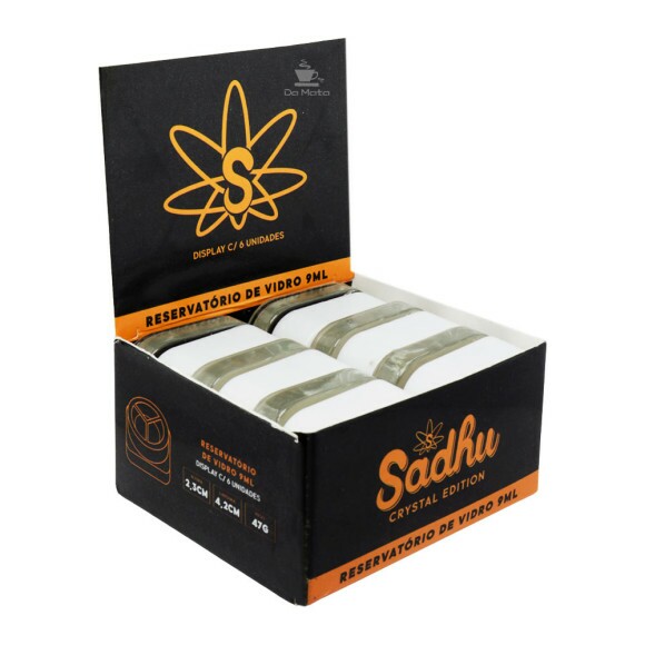 Caixa de Slick Vidro Sadhu 9ml C/ 3 Divisórias de lado