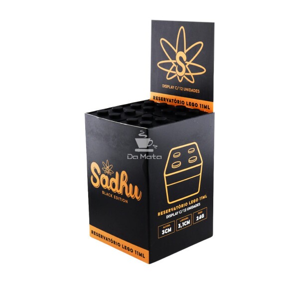 Caixa de Slick Silicone Lego Sadhu Black Edition 11ml de lado tabacaria da mata