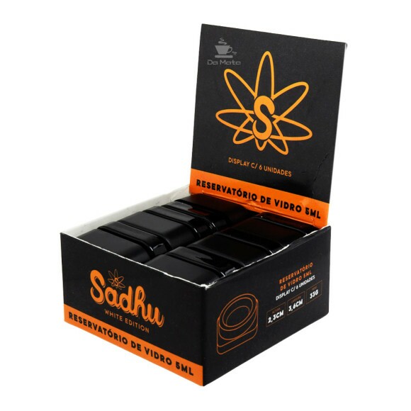 Caixa de Slick de Vidro Sadhu Black 5ml de lado