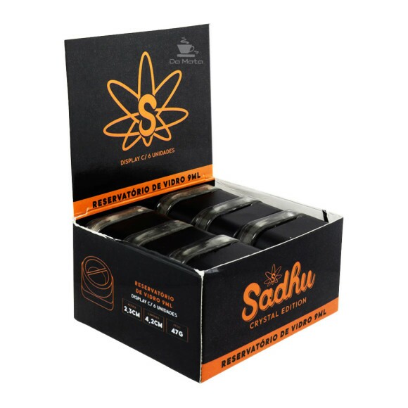 Caixa de Slick Vidro Sadhu 9ml C/ 2 Divisórias de lado