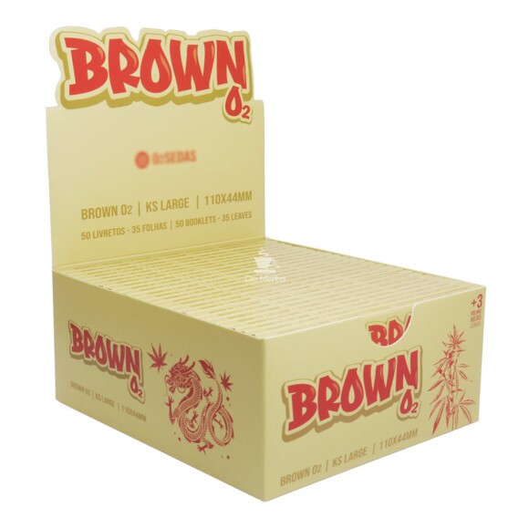 Caixa de Seda O2 Brown Large King Size c/50 un.