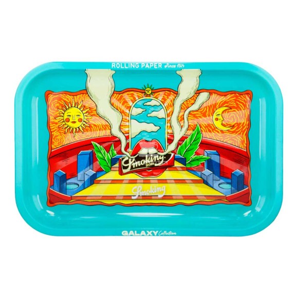 Bandeja de Metal Smoking Heaven de frente tabacaria da mata