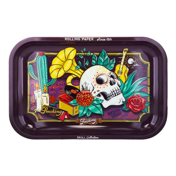 Bandeja de Metal Smoking Mexico Lindo de frente tabacaria da mata