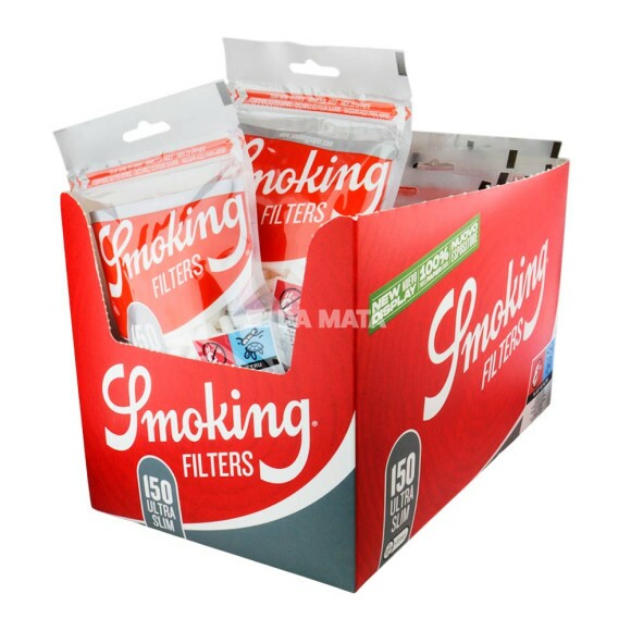 Caixa de Filtro Smoking Ultra Slim de frente tabacaria da mata