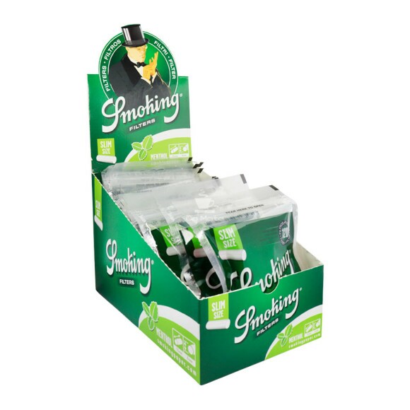 Caixa De Filtro Smoking Menthol 6mm de frente