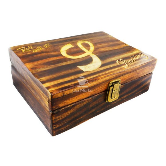 Caixa de Madeira Smoking de lado tabacaria da mata