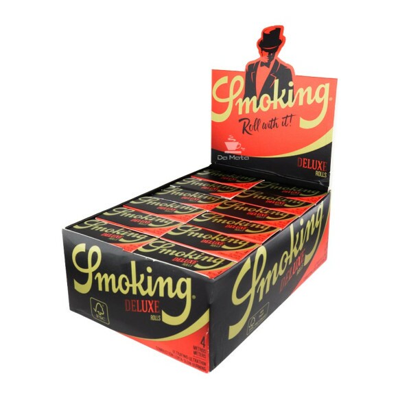 Caixa de Seda Smoking Deluxe de Rolo de lado