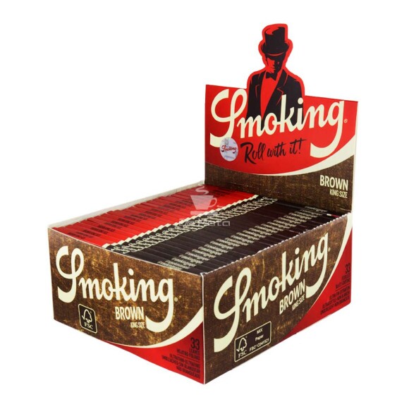 Caixa de Seda Smoking Brown King Size tabacaria da mata 