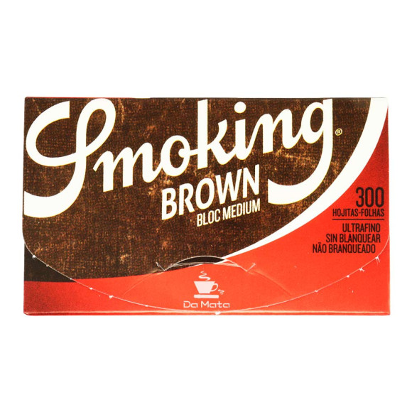 Seda Smoking Brown Bloc 300 Folhas de frente