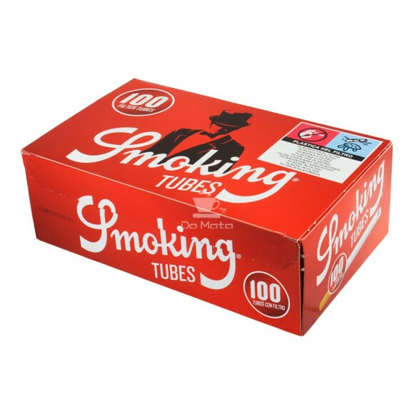 Tubos P/Cigarro C/ Filtro Smoking C/100un de lado tabacaria da mata