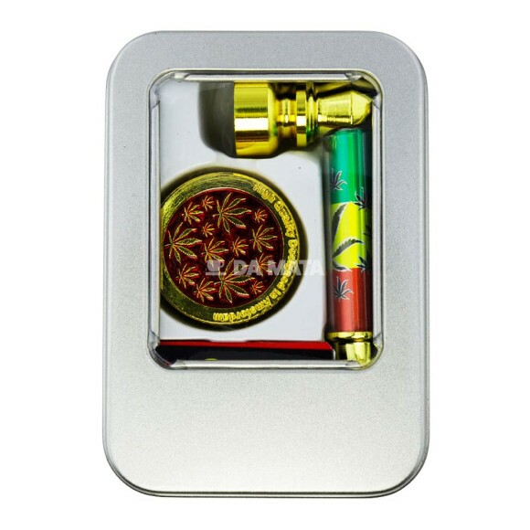 Kit de Pipe de Metal Com Acessórios de frente tabacaria da mata 