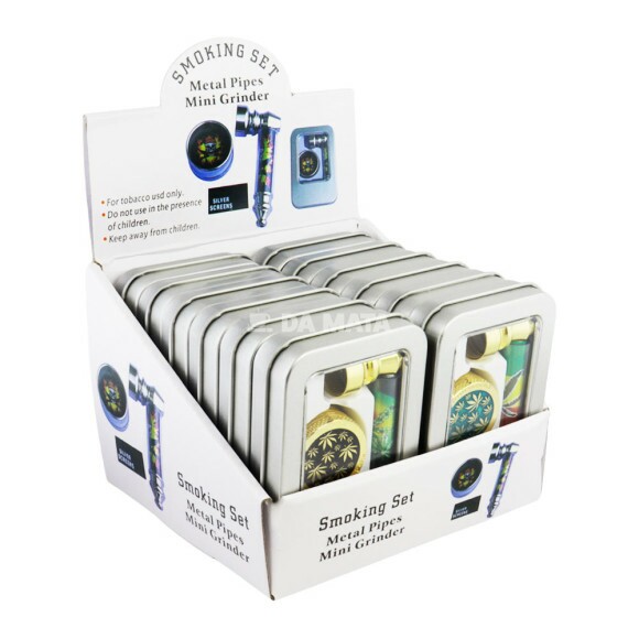 Caixa de Kit Mini Pipe de Metal Com Acessórios tabaaria da mata 