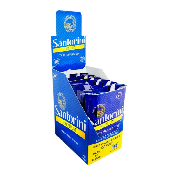 Caixa de Santorini Premium Virginia Gold de lado aberta