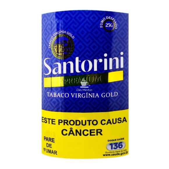 Santorini Premium Virginia Gold 25g de frente