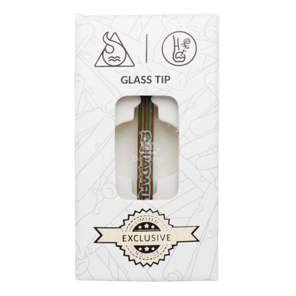 Caixa de Piteira de Vidro Collab Squadafum e Hippiebong 5mm Arco-iris