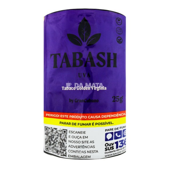 Tabash Uva Golden Virginia 25g de frente tabacaria da mata