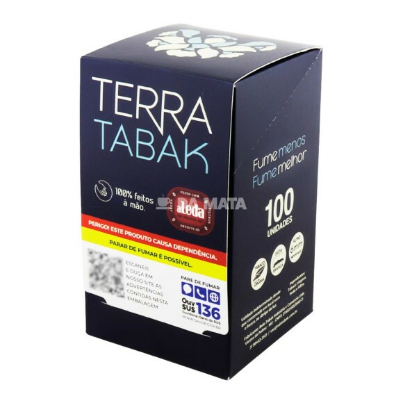 Caixa de Terra Tabak Branco C/ Filtro C/ 100 un de frente tabacaria da mata 