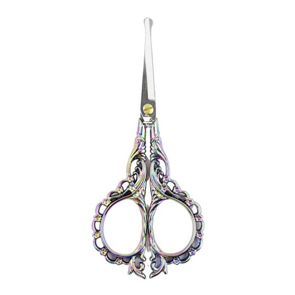 Tesoura Abduzido Queen Round Rainbow de frente