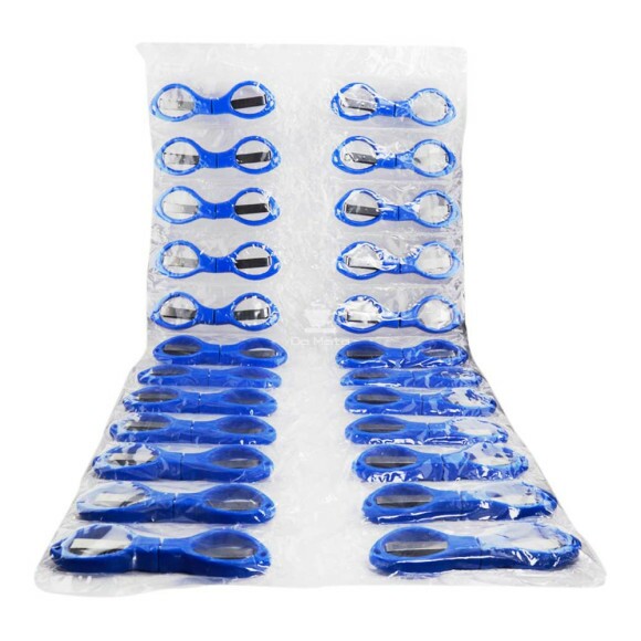 Cartela de Tesoura Dobrável Plástico Azul C/24 de frente