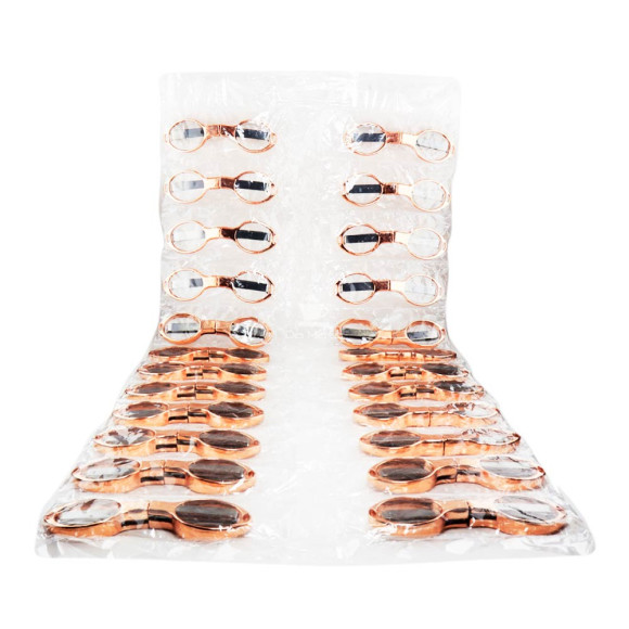 Cartela de Tesoura Dobrável Metal Rose Gold C/24un de frente