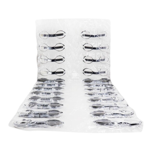 Cartela de Tesoura Dobrável Metal Prata C/24un de frente