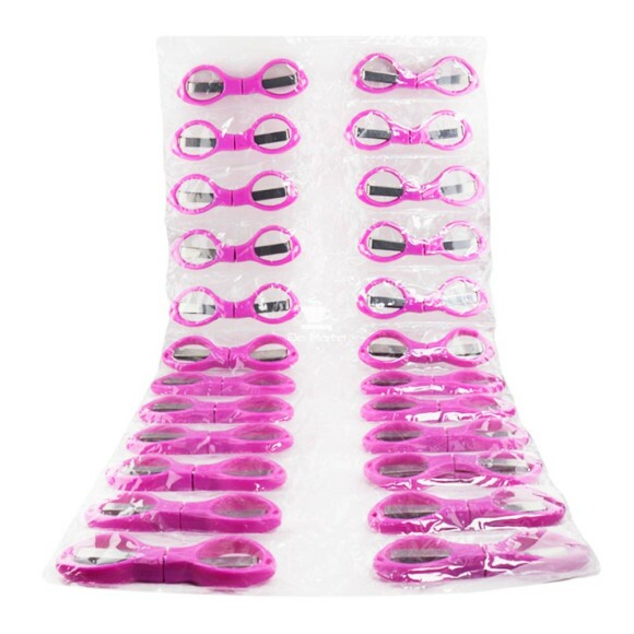 Cartela de Tesoura Dobrável Plástico Rosa C/24 de frente