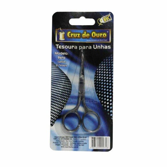 Tesoura Cruz de Ouro Reta