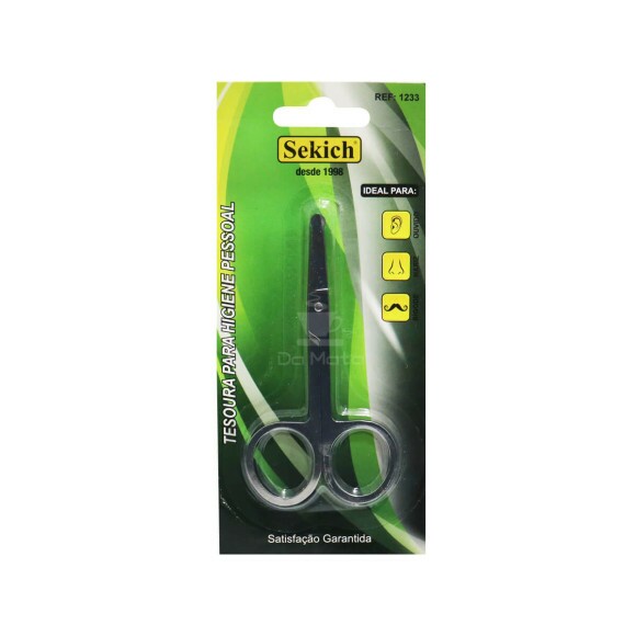Tesoura com ponta arredondada embalagem