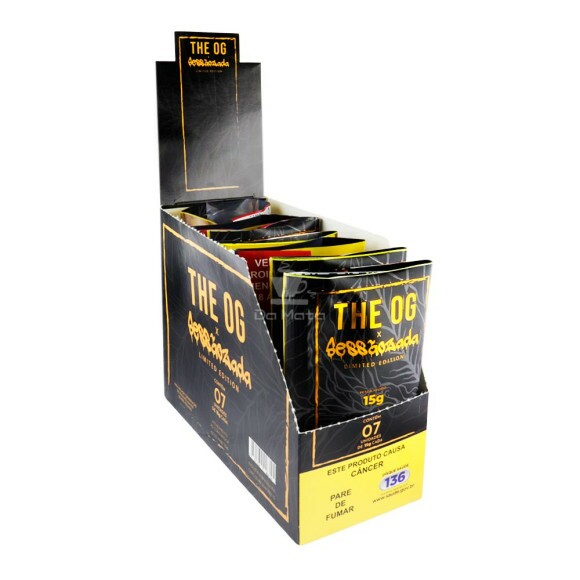 Caixa de The OG x Sessãozada Golden15g caixa aberta Tabacaria Da Mata