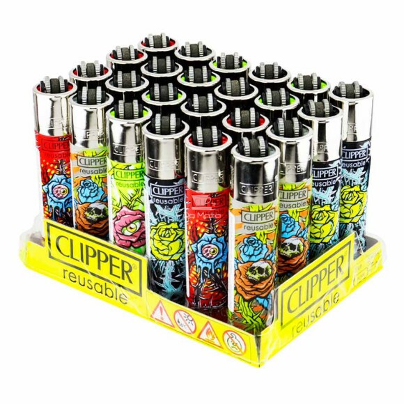 Caixa de Isqueiro Clipper Thorns & Roses tabacaria da mata 