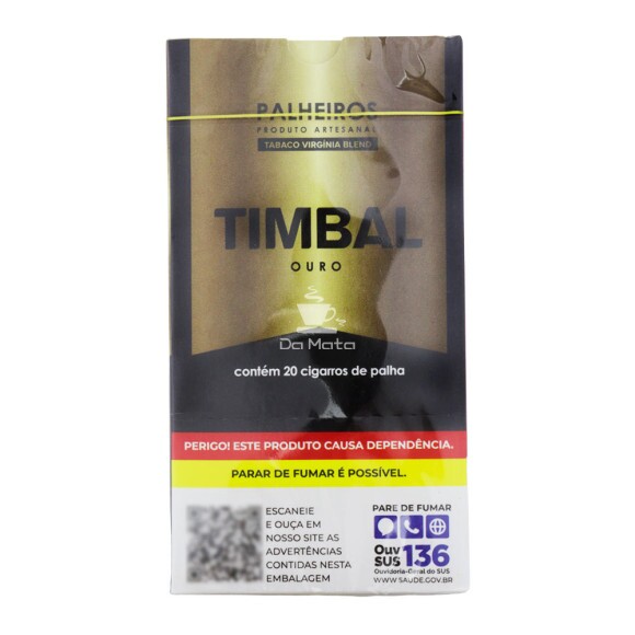 Palheiro Timbal Ouro C/20un de frente tabacaria da mata