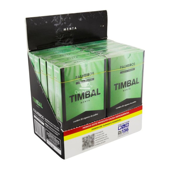 Caixa de Palheiro Timbal Menta de lado tabacaria da mata