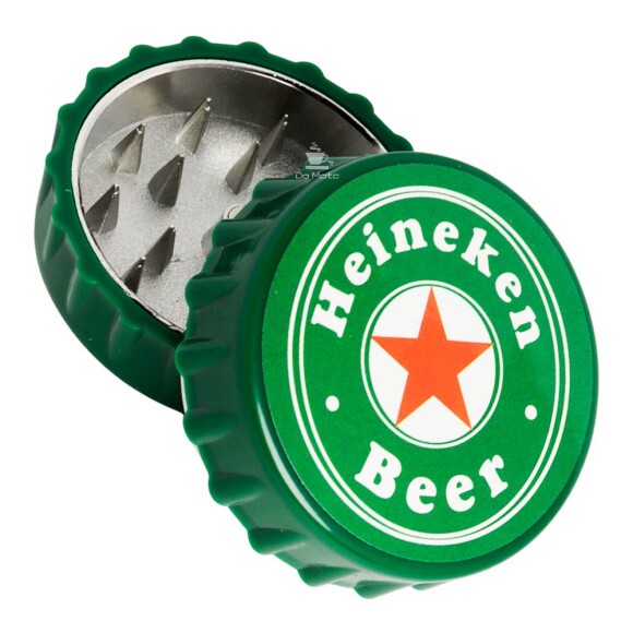 Dichavador de Metal Heineken aberto