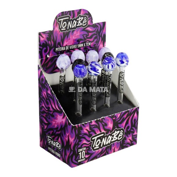 Caixa de Piteira Vidro Bocal Bolinha To Na Bê C/10un de lado tabacaria da mata