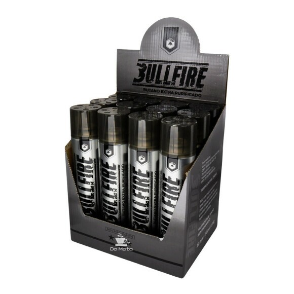 Caixa de Refil Gás Butano Bullfire Volcano de lado