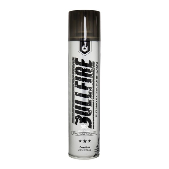 Refil Gás Butano Bullfire Volcano 300ml de frente