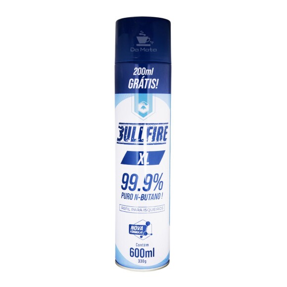 Refil Gás Butano Bullfire XL Volcano 600ml de frente