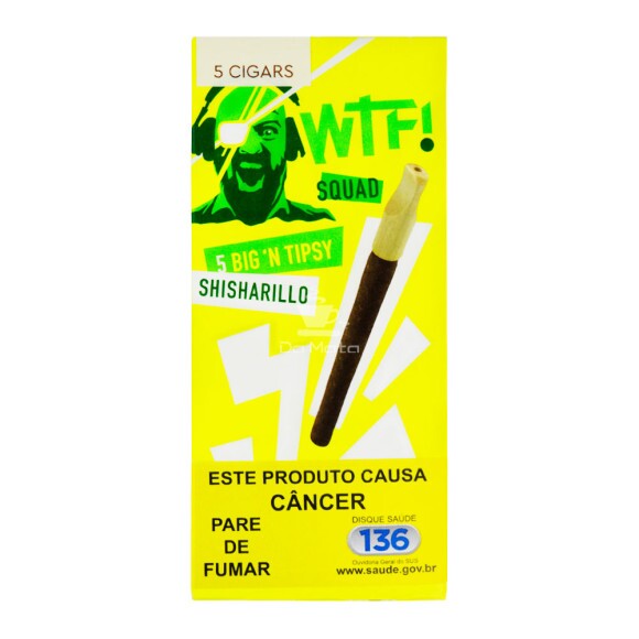 Cigarrilha WTF Big'n Tipsy Cray Squad Limão C/5un de frente tabacaria da mata