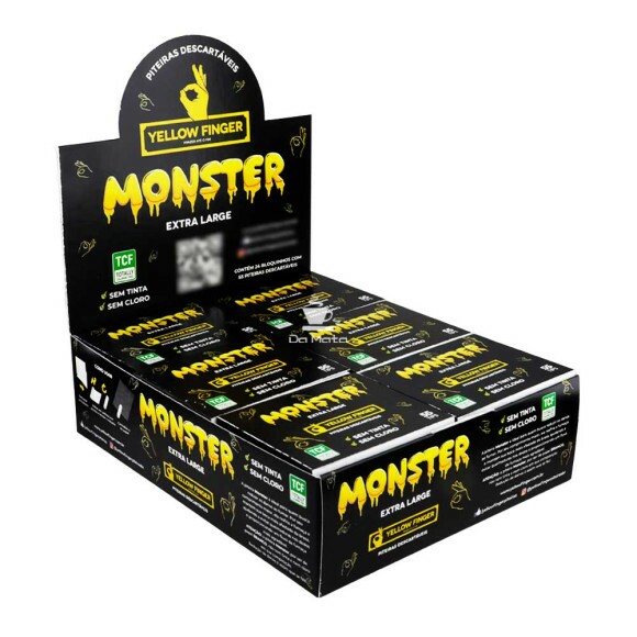 Caixa de Piteira Yellow Finger Monster de lado