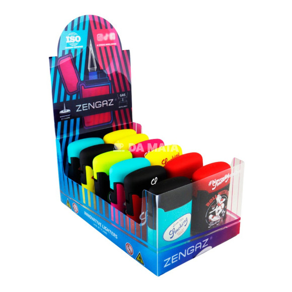 Caixa de Maçarico Zengaz Maxi Jet Emb Bicolor Smoking Zl-3BS de lado tabacaria da mata