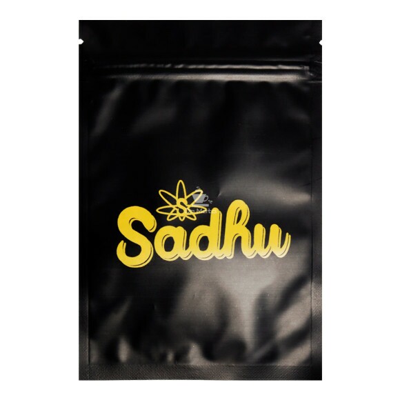 Zip Lock Sadhu Black 8x6cm