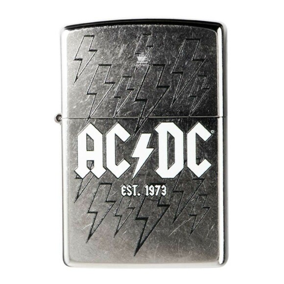 Isqueiro Zippo AC/DC Logo Street Chrome 48641 de frente