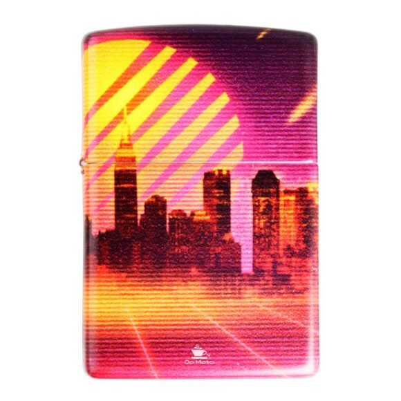 Isqueiro Zippo Cyber City Colorful Design 48505 de frente