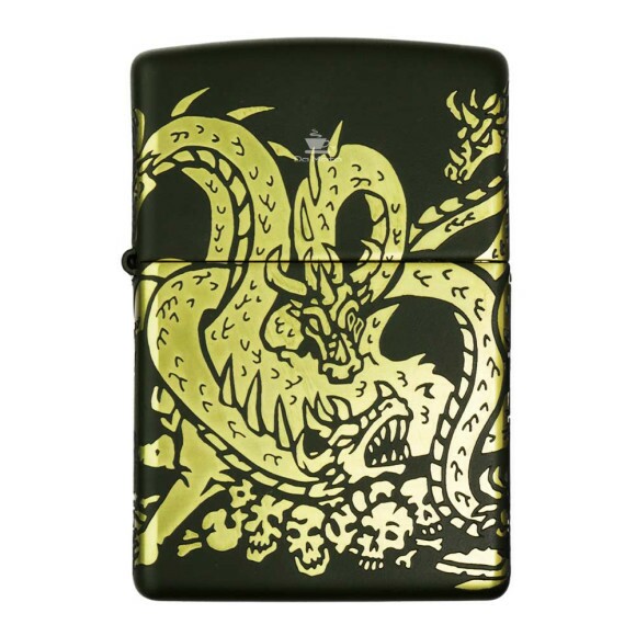 Isqueiro Zippo Dragon Design 48907 de frente