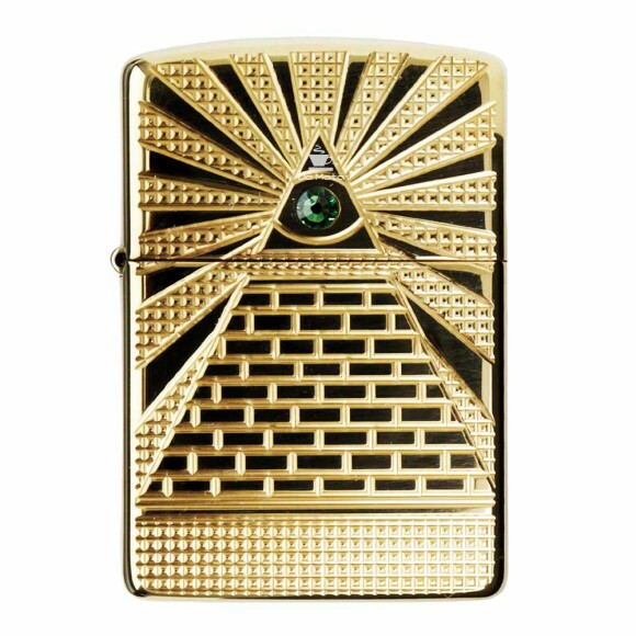 Isqueiro Zippo Eye Of Providence Design 49060 de frente