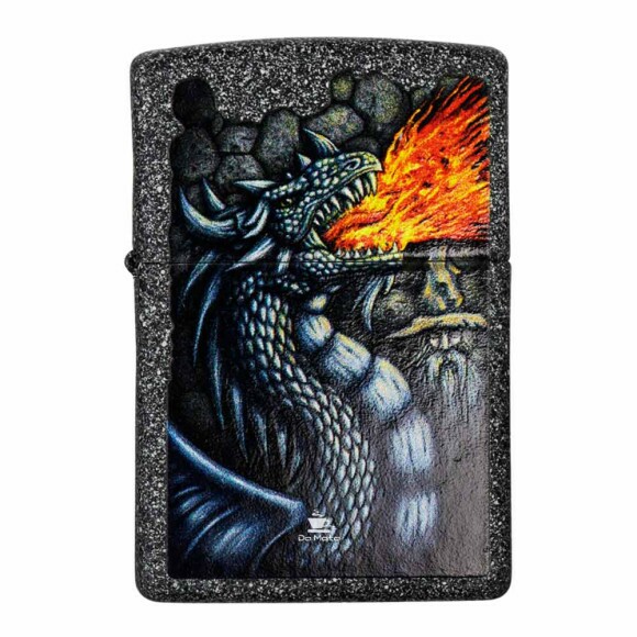 Isqueiro Zippo Fiery Dragon Design 49776 de frente