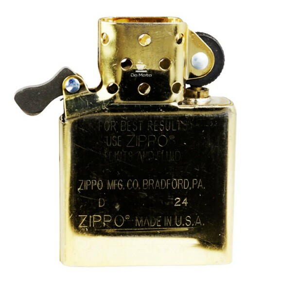 Insert P/ Isqueiro Zippo Dourado 206110 de frente