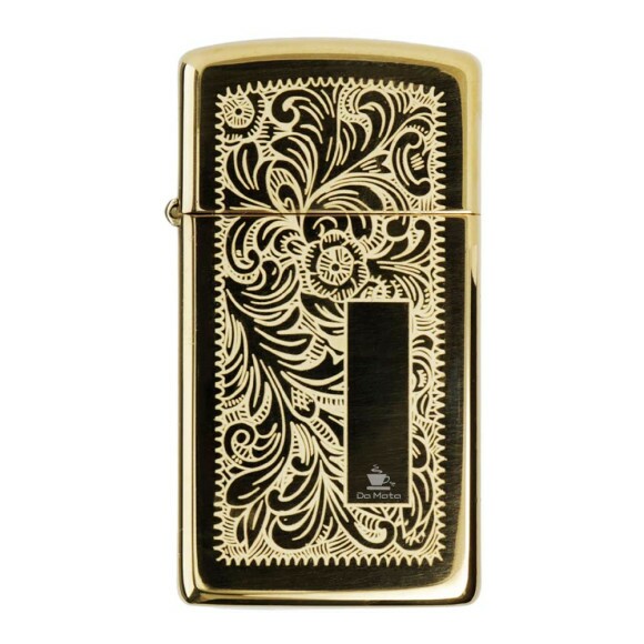 Isqueiro Zippo Slim Brass Venetian 1652B de frente