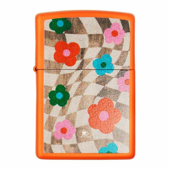 Isqueiro Zippo Wavy Flower Design 48718 de frente